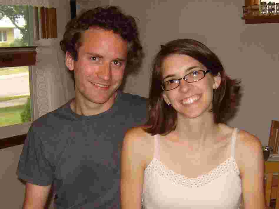 Emily Grace and her partner Kai are seen in this photo from five years ago, taken soon after they first met. They are now house-hunting together for a home for their baby girl.