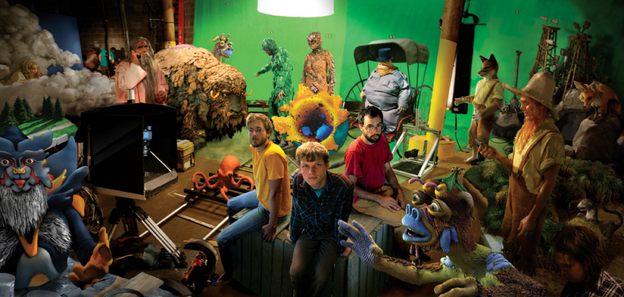 Isaiah Saxon (left), Sean Hellfritsch and Daren Rabinovitch began collaborating on films in San Francisco in 2003. Their digital animation company, Encyclopedia Pictura, combines live action, stop-motion and CGI components into a unique visual style.