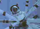 A screengrab from vintage NASA footage