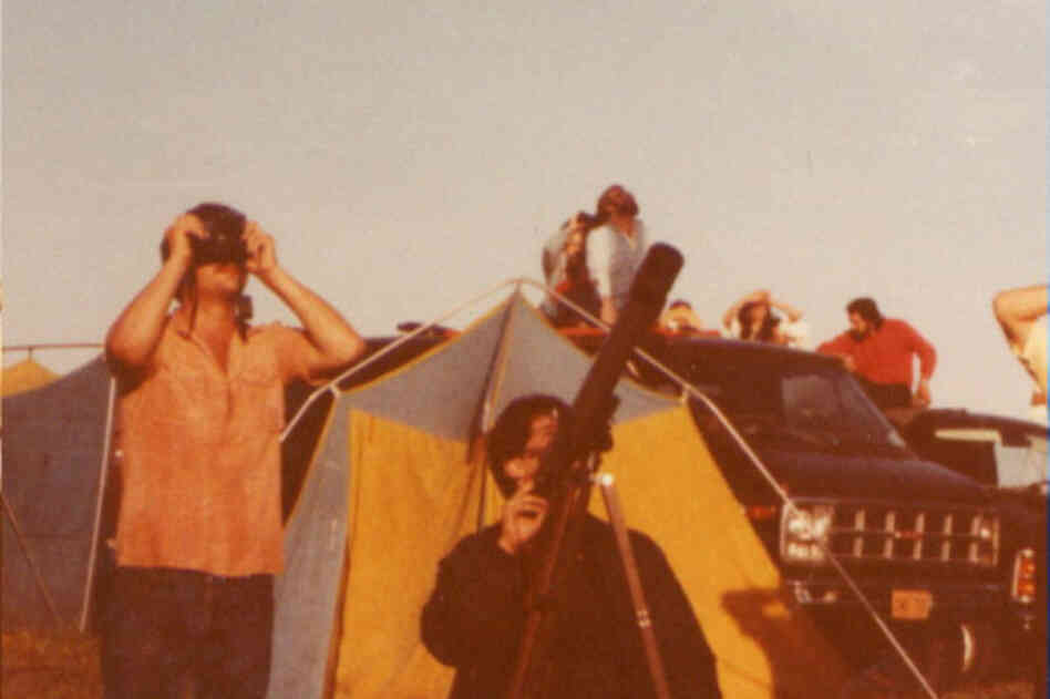STS-1, Columbia, April, 1981:"Twins, Daniel (left) and David watching the first Shuttle launch in the early 80's.  We were 18 then.  I have watched many since then.  I will be at the last launch on the 8th. God Speed!" 