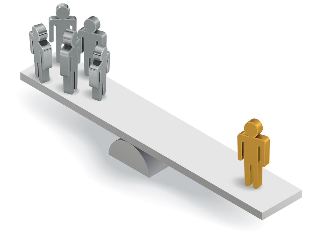 Figures on a balance
