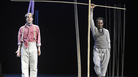 Thomas Dolie as Papageno and actor William Nadylam in Peter Brook's 'A Magic Flute.' Thomas Dolie as Papageno and actor William Nadylam in Peter Brook's 'A Magic Flute.'