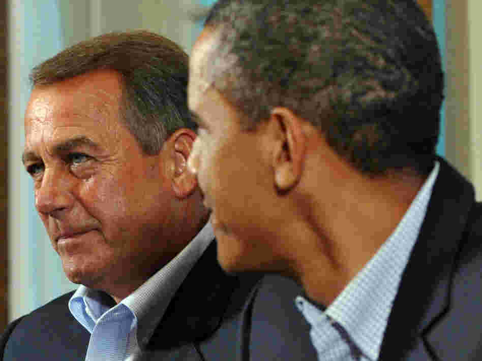 House Speaker John Boehner (R-OH) and President Obama at the White House on Sunday.