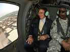 Secretary of Defense Leon Panetta sits with Gen. Lloyd Austin, the top U.S. commander in Iraq, as they fly in a Black Hawk helicopter over Baghdad on Monday. Secretary of Defense Leon Panetta sits with Gen. Lloyd Austin, the top U.S. commander in Iraq, as they fly in a Black Hawk helicopter over Baghdad on Monday.