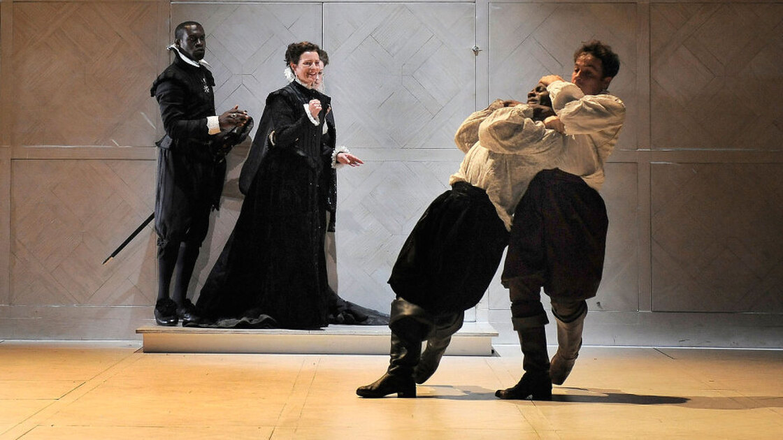 A scene from the Royal Shakespeare Company's production of As You Like It in the specially constructed theater at the Park Avenue Armory in New York City.