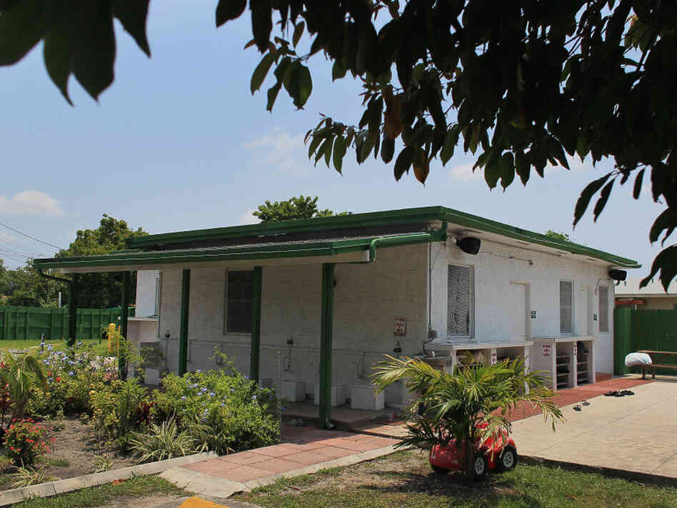 The leader of this Miami Mosque, shown May 14, has been accused of financing terrorism in Pakistan. He has pleaded not guilty.