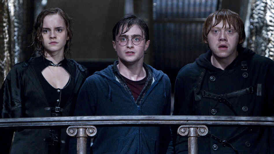 Hallowed Ground: Hermione (Emma Watson), Harry (Daniel Radcliffe) and Ron (Rupert Grint) prepare to meet their destinies at Hogwarts. After eight films, billions of dollars and appearances from seemingly every British thespian, the Harry Potter series has rarely felt so resonant as in its final chapter. Hallowed Ground: Hermione (Emma Watson), Harry (Daniel Radcliffe) and Ron (Rupert Grint) prepare to meet their destinies at Hogwarts. After eight films, billions of dollars and appearances from seemingly every British thespian, the Harry Potter series has rarely felt so resonant as in its final chapter.