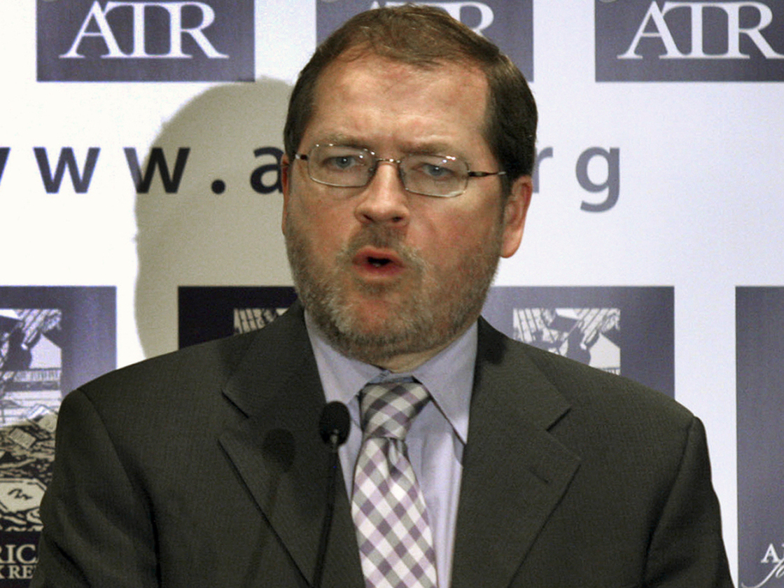 Americans for Tax Reform President Grover Norquist speaks on Capitol Hill in April.