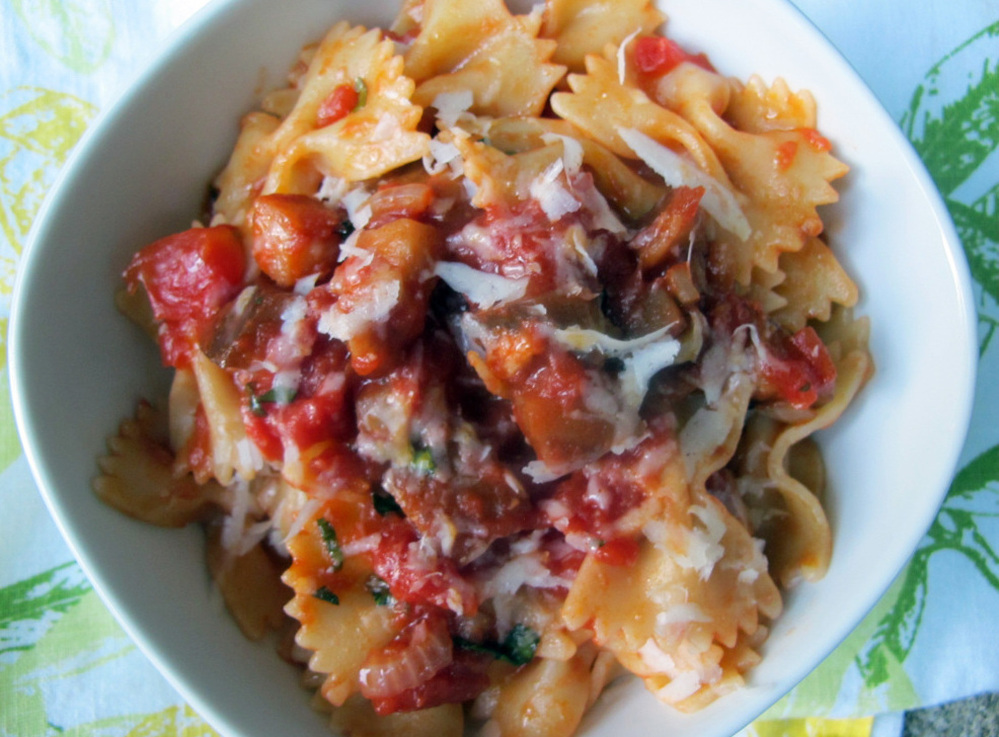 Cavatappi (Or Farfalle) Alla Siciliana