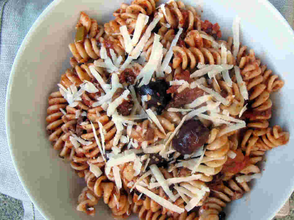 Fusilli With Fresh Herbs And Chopped Olives