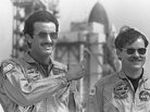 Saudi Prince Sultan Bin Salman Bin Abdulaziz Al-Saud (left) with shuttle pilot John O. Creighton in 1985 before his historic mission. Saudi Prince Sultan Bin Salman Bin Abdulaziz Al-Saud (left) with shuttle pilot John O. Creighton in 1985 before his historic mission.