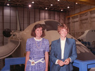Ellen Ochoa (left), the first Hispanic female astronaut, and Major Eileen M. Collins, the first woman to be named as a pilot candidate, begin their first day of candidate training at NASA in Houston, Texas, on July 16, 1990. Ellen Ochoa (left), the first Hispanic female astronaut, and Major Eileen M. Collins, the first woman to be named as a pilot candidate, begin their first day of candidate training at NASA in Houston, Texas, on July 16, 1990.