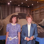 Ellen Ochoa (left), the first Hispanic female astronaut, and Major Eileen M. Collins, the first woman to be named as a pilot candidate, begin their first day of candidate training at NASA in Houston, Texas, on July 16, 1990.