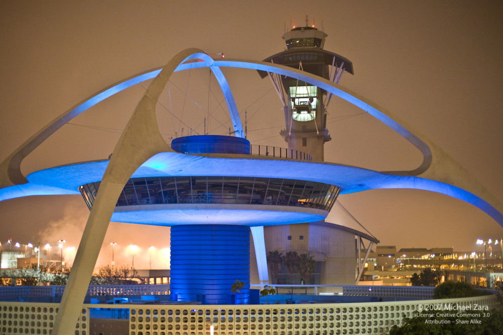 Ready For Take-Off: The Theme Building at the Los Angeles International Airport opened in 1961. The futuristic landmark was designed by William Pereira and Charles Luckman.