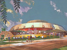Unidentified Fashion Object: A 1963 rendering shows the design for Biff's Coffee Shop in Oakland, Calif. "It almost looked like a flying saucer," says Victor Newlove of Armet Davis Newlove Architects. "It looks like it's about ready to lift off." Unidentified Fashion Object: A 1963 rendering shows the design for Biff's Coffee Shop in Oakland, Calif. "It almost looked like a flying saucer," says Victor Newlove of Armet Davis Newlove Architects. "It looks like it's about ready to lift off."