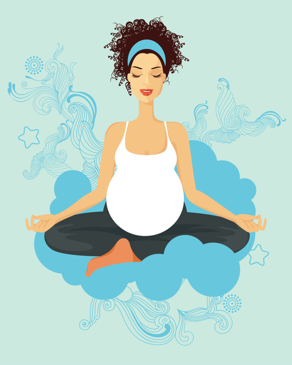 An illustration of a pregnant woman.