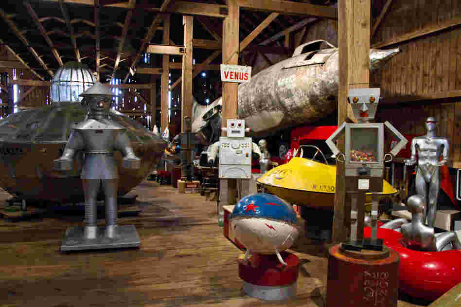 John and Peter Kleeman collect space age kitsch in an old hay barn in Connecticut. You can explore their collection on their website.
