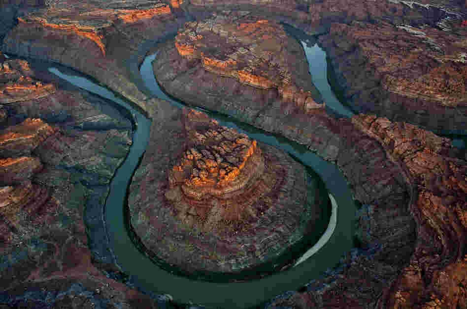 "The Loop" is located six miles above the Green River confluence in Canyonlands National Park, 50 miles downstream of Moab, Utah.
