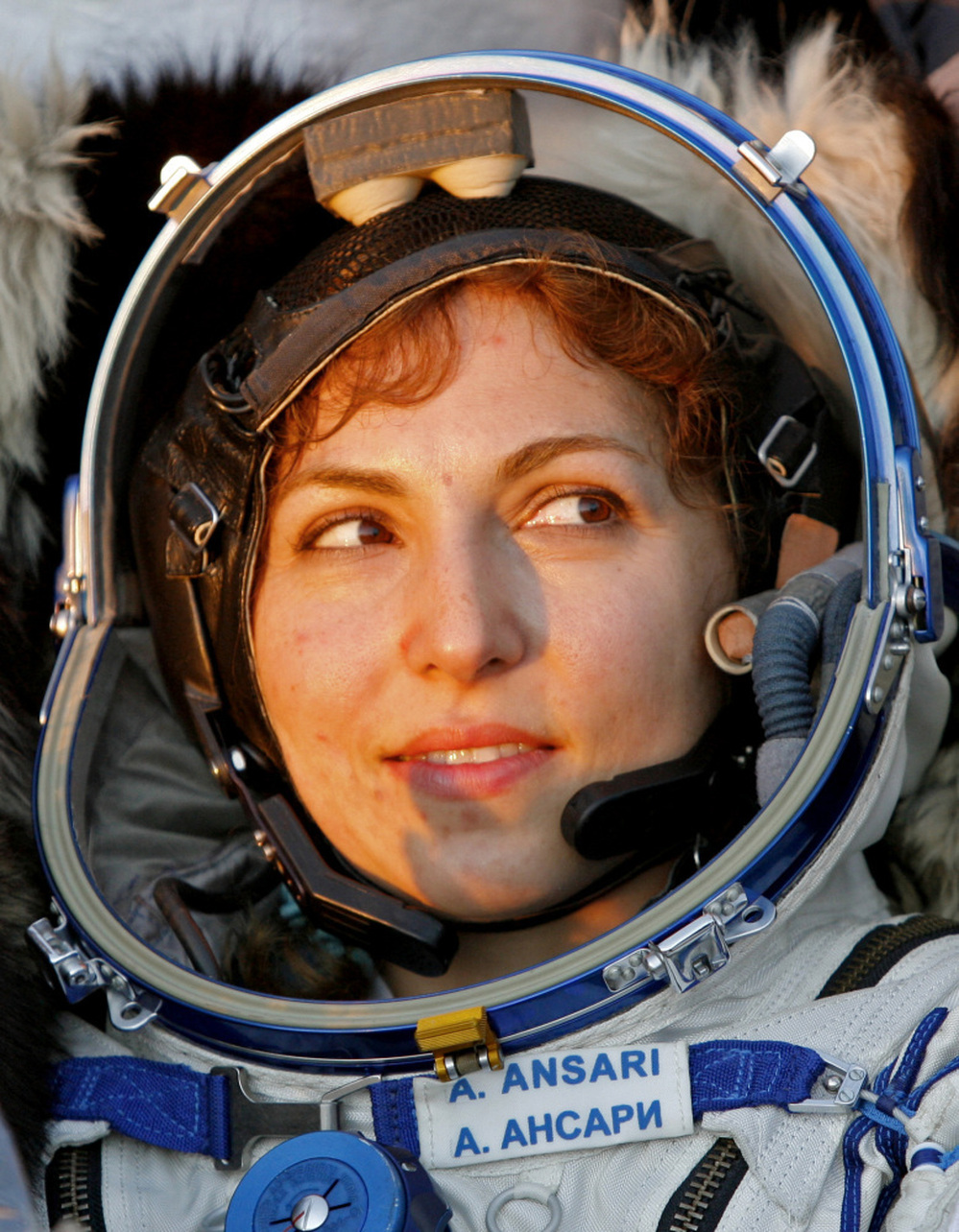 Anousheh Ansari seen shortly after returning to earth from her 2006 space flight.
