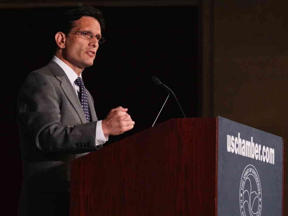 House Majority Leader Rep. Eric Cantor speaks at a U.S. Chamber of Commerce event on July 12. House Majority Leader Rep. Eric Cantor speaks at a U.S. Chamber of Commerce event on July 12.