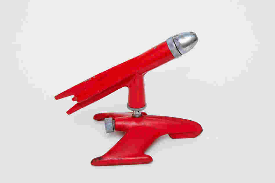 Rocket lawn sprinkler by the W.D. Allen Co., circa 1949