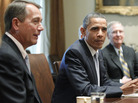 President Obama with House Speaker John Boehner and Senate Minority Leader Mitch McConnell, Wednesday, July 13, 2011. President Obama with House Speaker John Boehner and Senate Minority Leader Mitch McConnell, Wednesday, July 13, 2011.