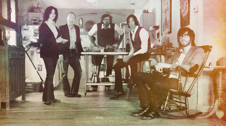 Hear an in-depth interview with Okkervil River's Will Scheff (left) and Patrick Pestorius (center) on today's World Cafe.