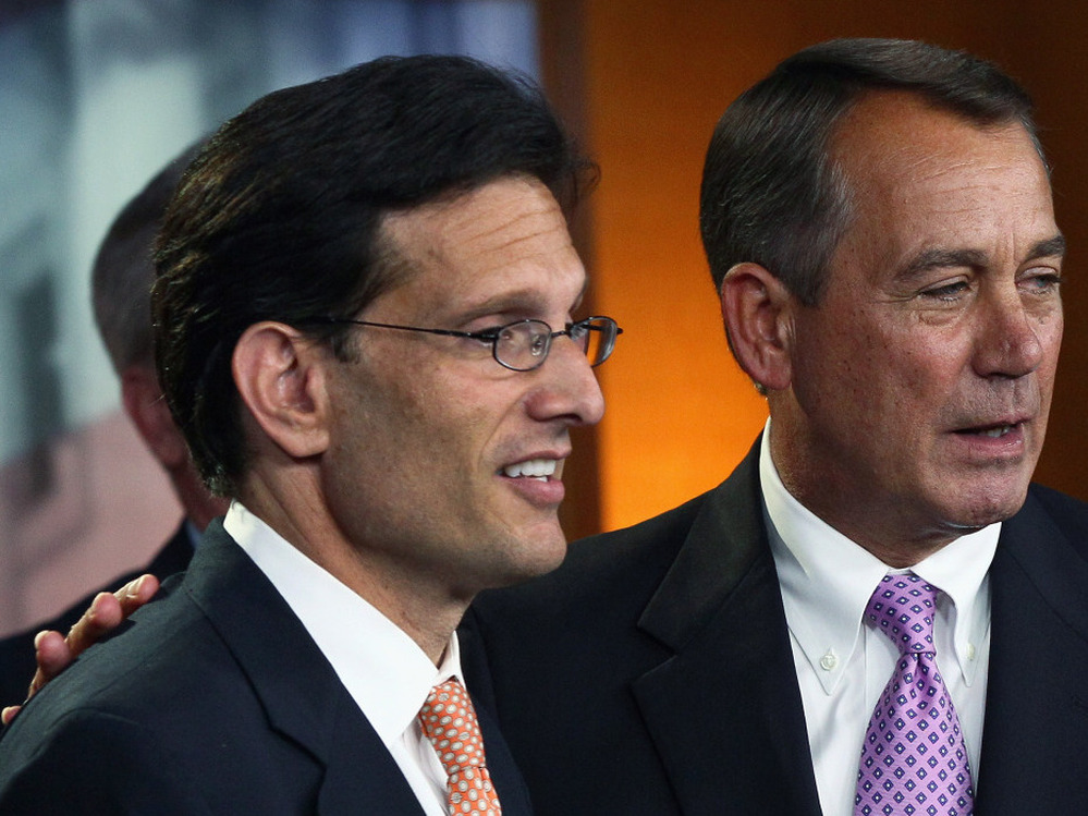 House Speaker John Boehner and Majority Leader Eric Cantor, Thursday, July 14, 2011.
