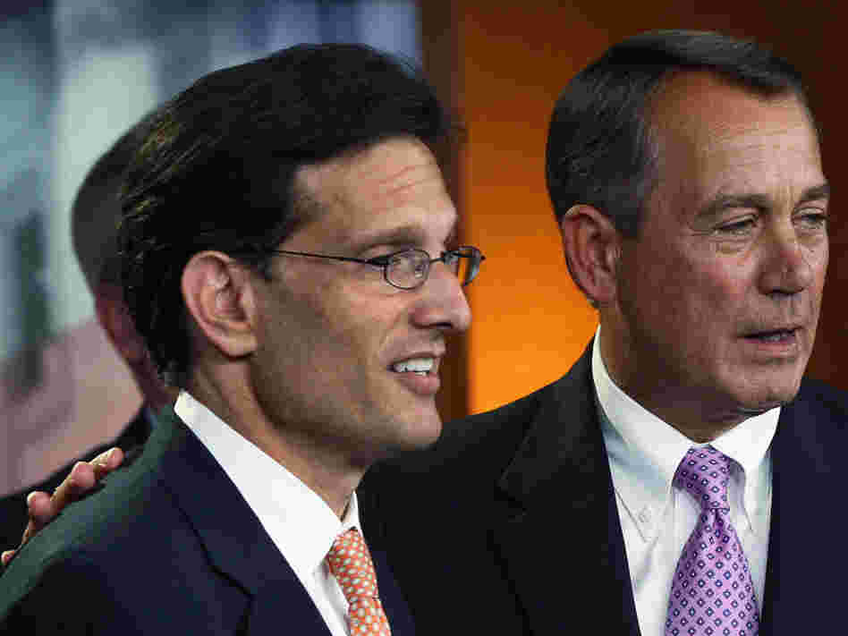 House Speaker John Boehner and Majority Leader Eric Cantor, Thursday, July 14, 2011.