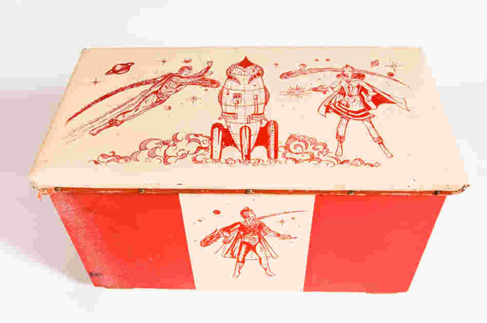 A space toy chest, circa 1950