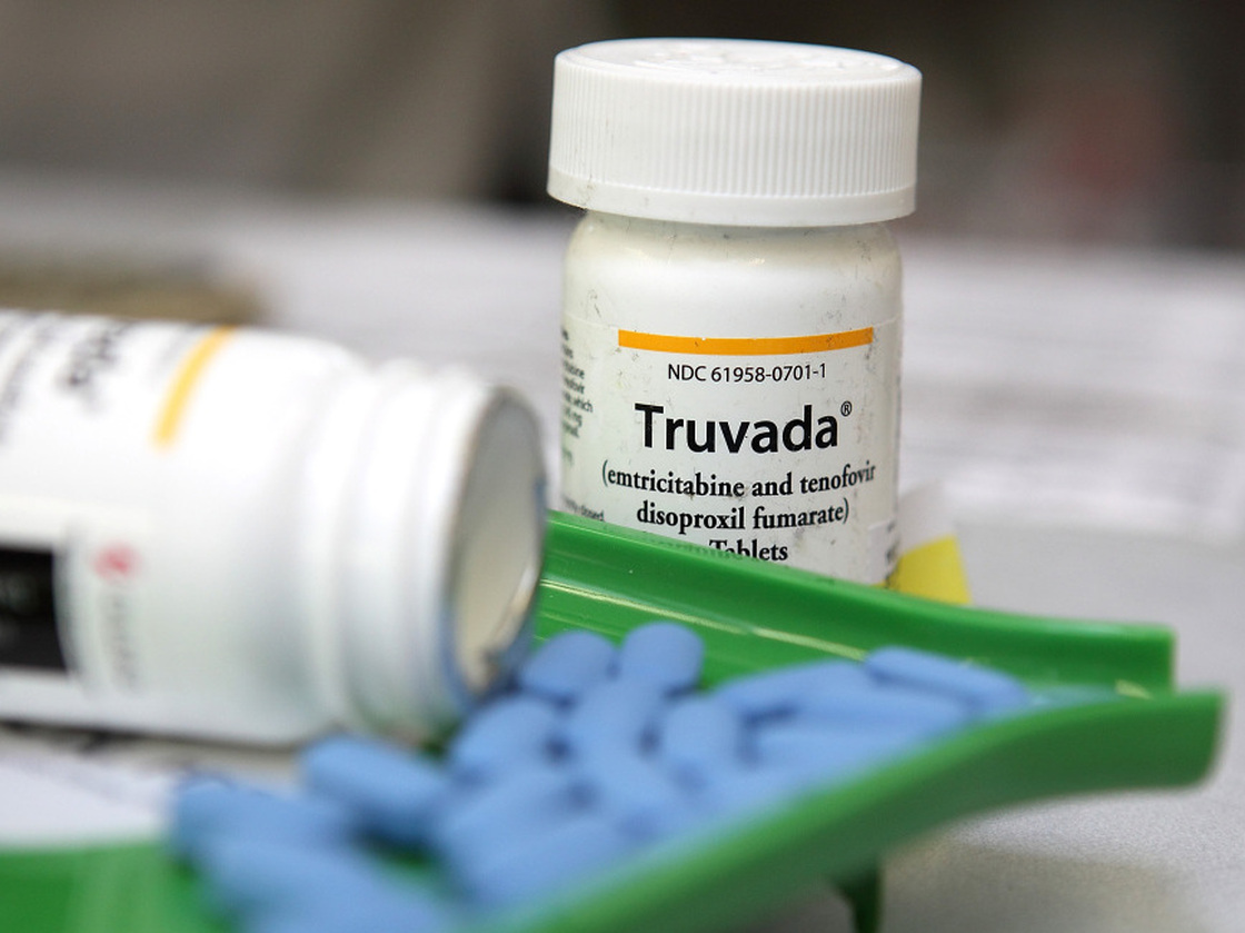 Bottles of antiretroviral drug Truvada, a medicine used in trials that showed a reduction in transmission of HIV between heterosexuals.