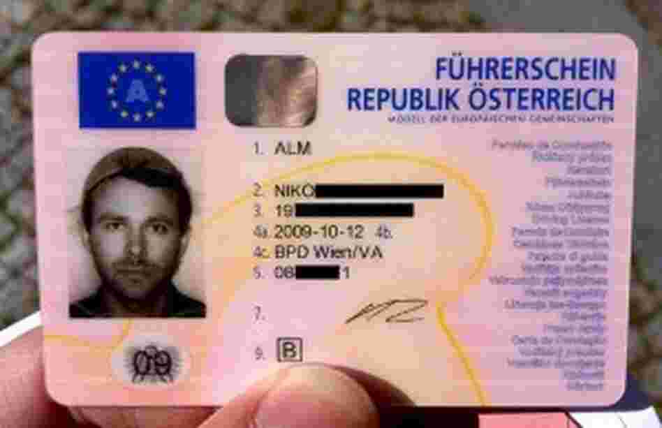 Niko Alm's driver's license.