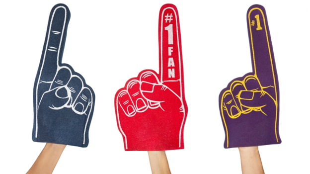 Foam fingers.