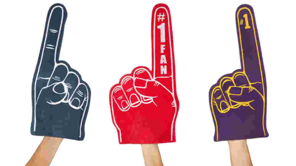 Foam fingers.