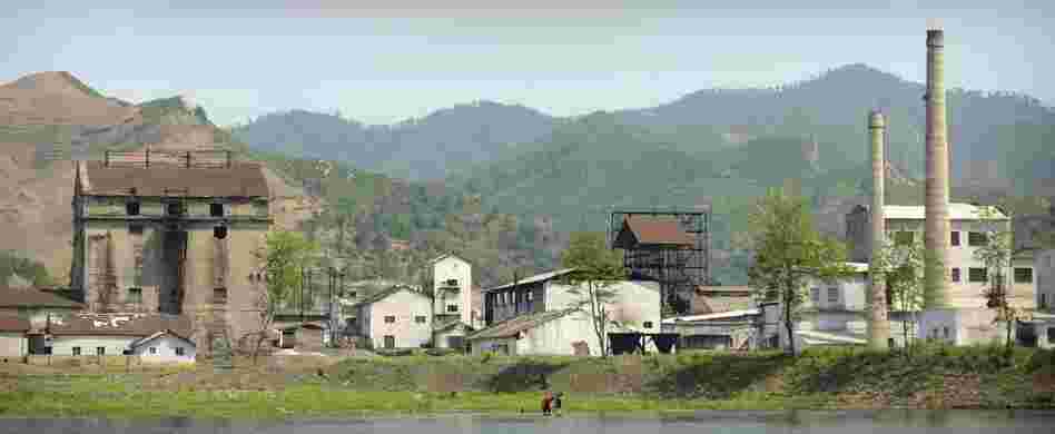 An idle North Korean factory, seen from the Chinese border. An idle North Korean factory, seen from the Chinese border.