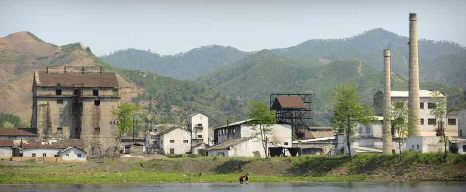 An idle North Korean factory, seen from the Chinese border. An idle North Korean factory, seen from the Chinese border.
