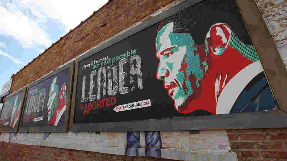 (March 29, 2011 file photo from Chicago): Controversial anti-abortion billboards depicting President Obama. They were sponsored by ThatsAbortion.com.