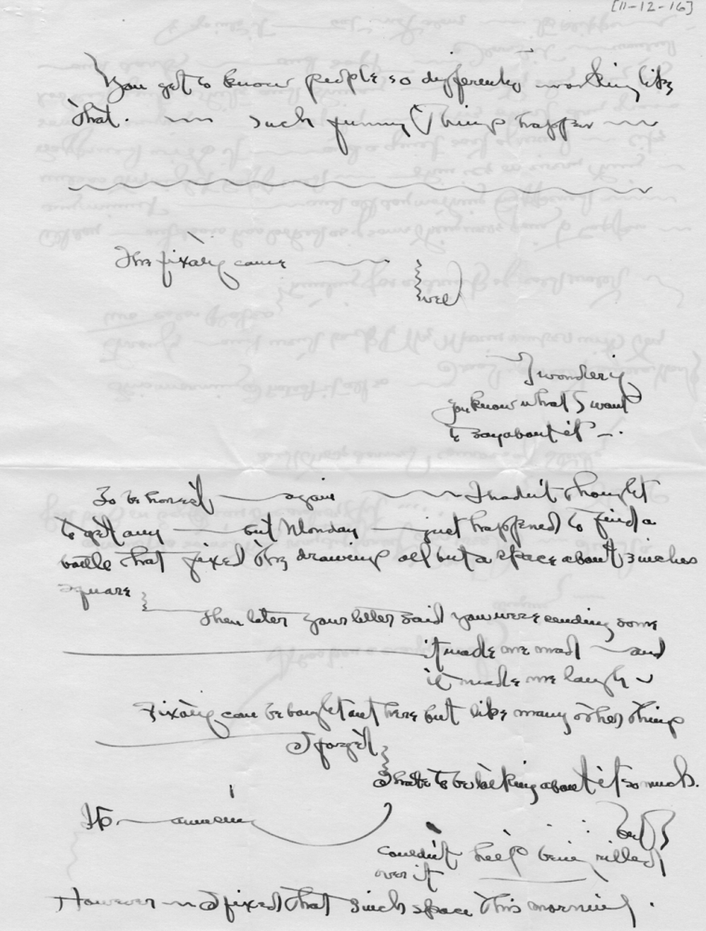 Letter by Georgia O'Keeffe, Nov. 12, 1916.