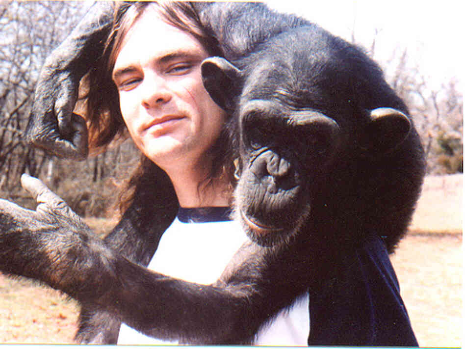 Bob Ingersoll (left) spent nine years with Nim, the subject of an experiment to see if apes could communicate with humans using sign language. Ingersoll is now the president of Mindy's Memory Primate Sanctuary.