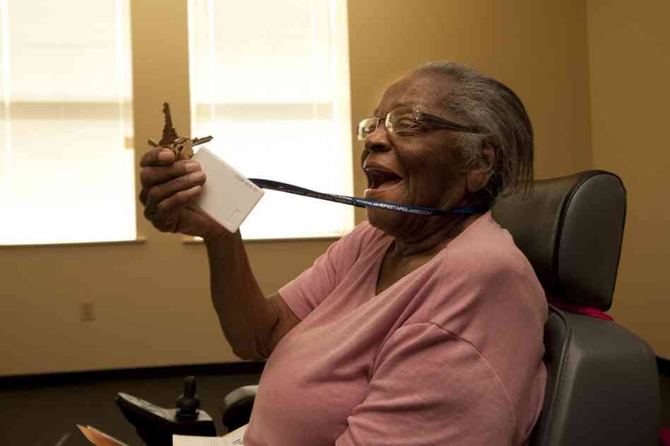 Hendrix celebrates getting the keys to her new apartment. "A home means to me where you are not in prison," she says. "Where you don't have to have somebody to tell you what you can do, when you can do it and how you can do it."