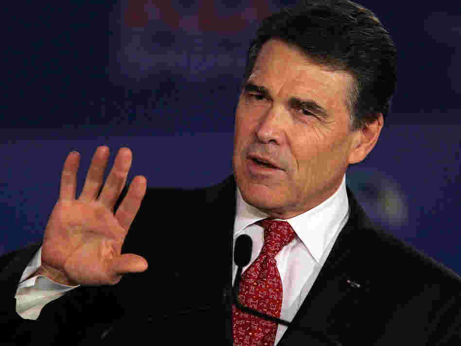 Texas Gov. Rick Perry speaks during the 2011 Republican Leadership Conference in New Orleans on June 18.