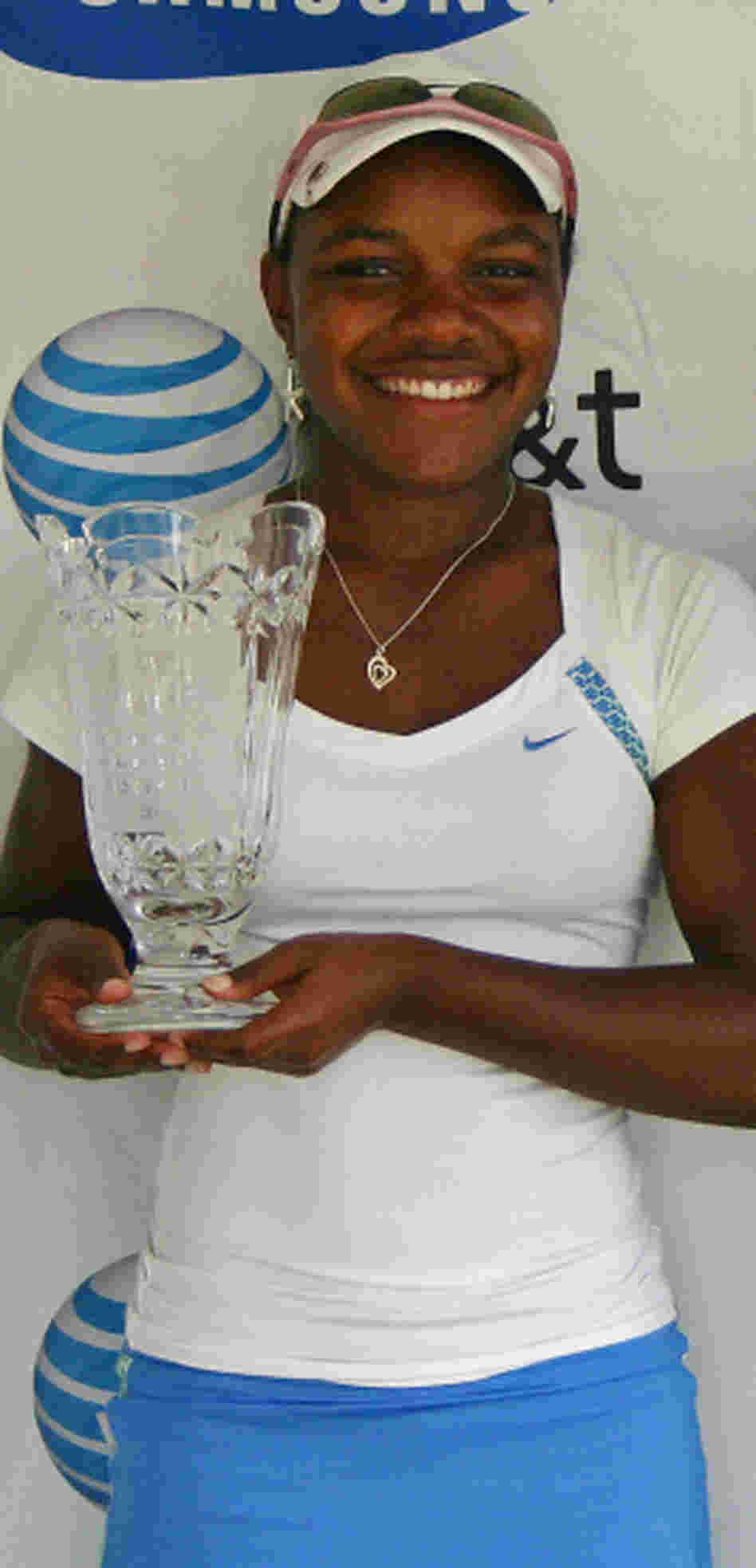 Mariah Stackhouse receives an award from the American Junior Golf Association tournament at Steelwood Country ClubÃÂ in Loxley, Ala., June 6-9, 2011.