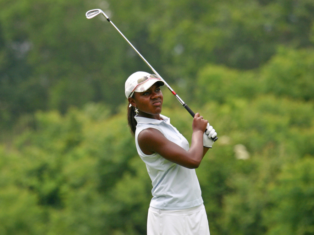 Mariah Stackhouse competes during the first round of the American Junior Golf Association tournament at Steelwood Country Club in Loxley, Ala., June 6-9, 2011.