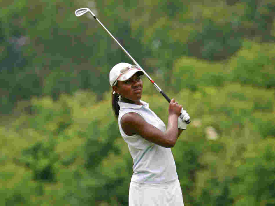 Mariah Stackhouse competes during the first round of the American Junior Golf Association tournament at Steelwood Country Club in Loxley, Ala., June 6-9, 2011.