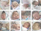 User submitted photos of babies wrapped in a familiar receiving blanket.