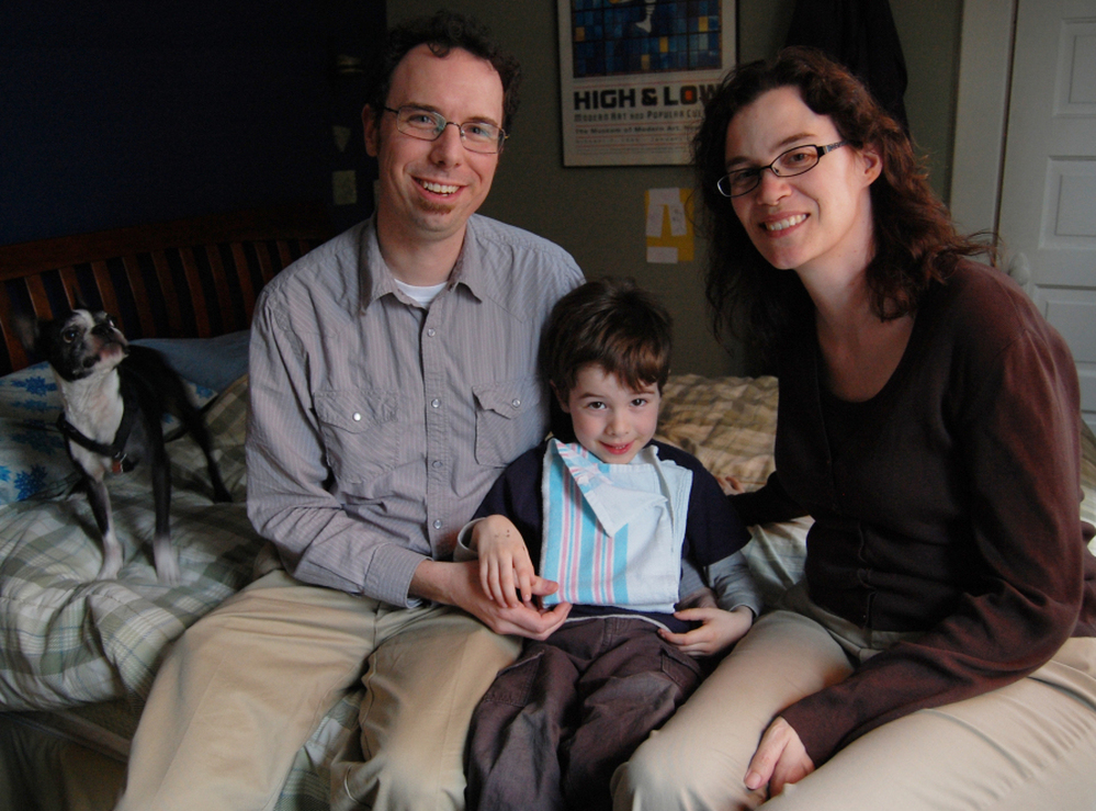 Zac and Penny Johnson's son Henry is 4, but they still have his hospital blanket in a box with other keepsakes. Zac remembers bringing one of these blankets home to their dog Daisy to smell, in anticipation of Henry's homecoming.