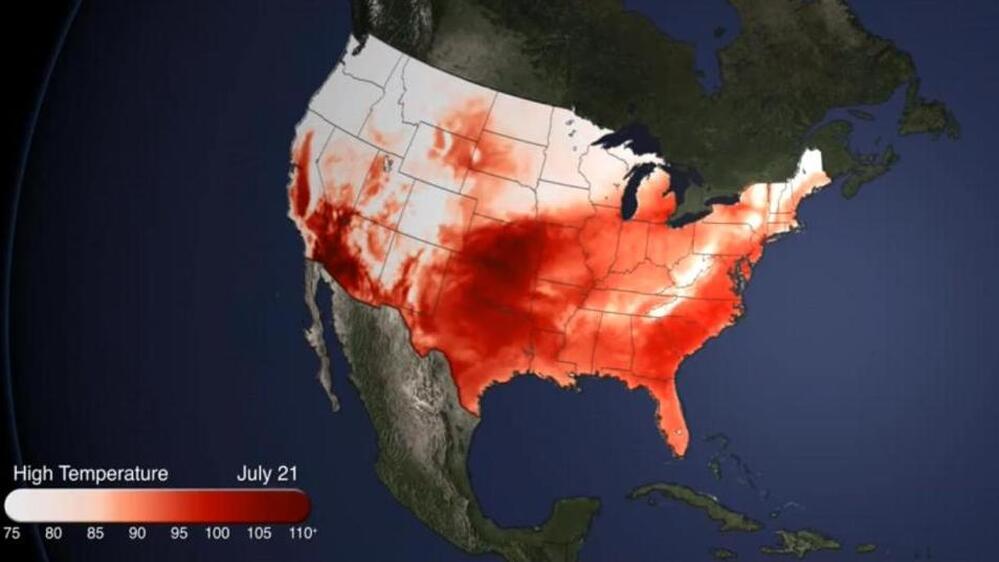 Red means hot.