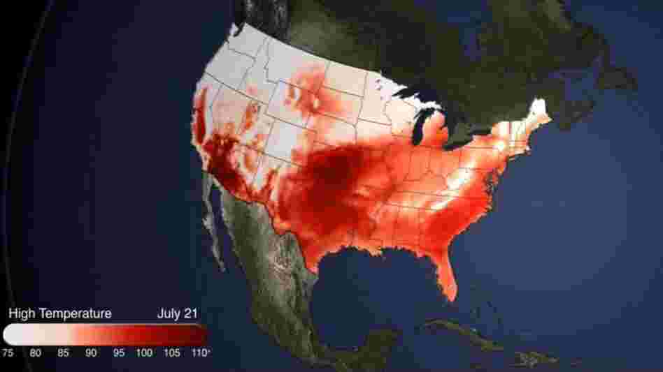 Red means hot.
