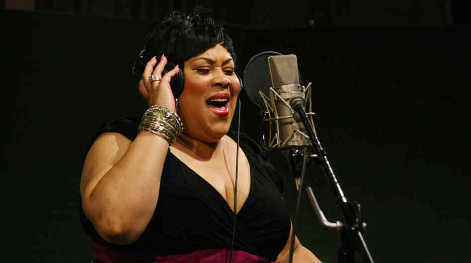 Martha Wash sings her classic "It's Raining Men" at NPR headquarters in Washington, D.C., on July 20.