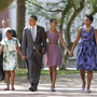 President Barack Obama walks with First Lady Michelle Obama and their daughters Malia and Sasha to St. John's Church Sunday, July 17, 2011, in Washington. President Barack Obama walks with First Lady Michelle Obama and their daughters Malia and Sasha to St. John's Church Sunday, July 17, 2011, in Washington.